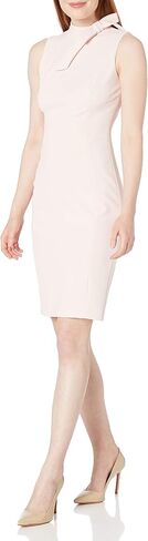 Calvin Klein Women's Sleeveless Seamed Sheath with Tie Neck in Saudi Arabia