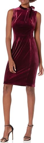 Calvin Klein Women's Sleeveless Seamed Sheath with Tie Neck in Saudi Arabia