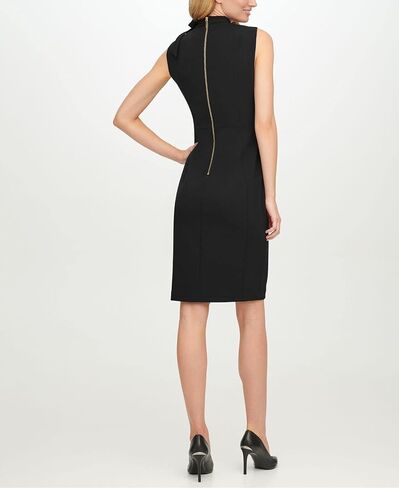 Calvin Klein Women's Sleeveless Seamed Sheath with Tie Neck in Saudi Arabia
