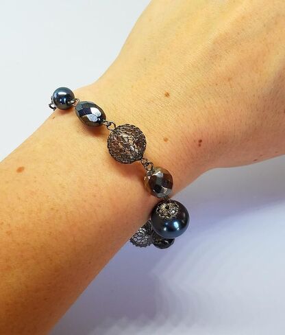 Cookie Lee Gray Beaded Toggle Bracelets (A5) 51670 in Kuwait