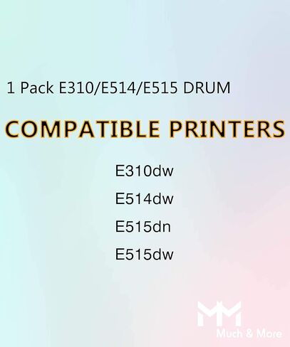 استبدال وحدة الطبل المتوافقة أكثر مع إم إم إم وأكثر توافقًا مع أسطوانة Dell E310 E514 E515 للاستخدام مع Dell E310dw E514dw E515dw E515dn (1 x Drum) in Kuwait