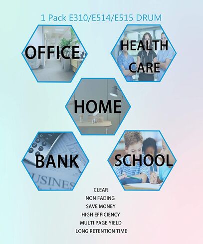 استبدال وحدة الطبل المتوافقة أكثر مع إم إم إم وأكثر توافقًا مع أسطوانة Dell E310 E514 E515 للاستخدام مع Dell E310dw E514dw E515dw E515dn (1 x Drum) in Kuwait