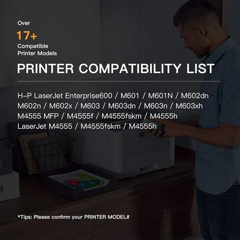 خرطوشة حبر E-Z Ink (TM) متوافقة مع HP 90A CE390A 90X CE390X Laserjet Enterprise 600 M601 M602 M603 M455 M601n M601dn M602n M602x M603dn M603dn M455f M4555h (أسود، عبوتان) in Kuwait