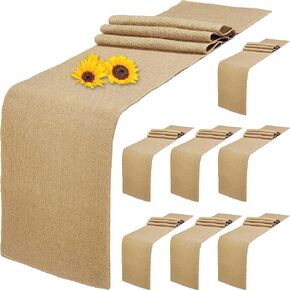 1 Pack 12 inch x 10 yards Burlap Table Runner, Natural Rustic Jute Table Runners,Burlap Roll for Western Wedding Table Decorations,Farmhouse Style Party,Holiday,Kitchen Coffee Table Decor Cover in Saudi Arabia