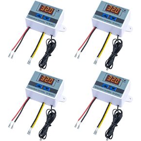 4 قطع XH-W3001 ترموستات مفتاح تحكم رقمي في درجة الحرارة LED مع مسبار مقاوم للماء، تسخين وتبريد إلكتروني ترموستات قابل للبرمجة DC12V 10A 120W يتراوح من -50 درجة مئوية إلى 110 درجة مئوية in Kuwait
