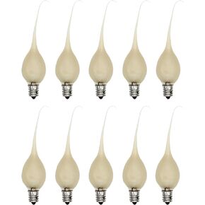 مصابيح إضاءة الشموع المطلية بالسيليكون بتصميم دولة من Creative Hobbies® (عبوة من 10 مصابيح) ~ 5 واط من السيليكون المتلألئ، توهج ذهبي in Kuwait