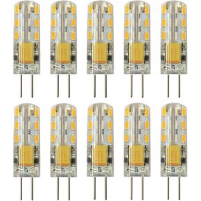 RAYHOO 10 قطع G4 LED لمبات JC Bi-Pin Base Lights 1.5W AC/DC 12V 10W-20W T3 لمبة هالوجين استبدال مصابيح المناظر الطبيعية (أبيض دافئ 3000K) in Kuwait