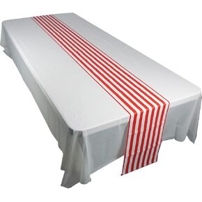4 Pack Table Runner Plastic Ideal for Table, Birthday Party, Picnic, Baby Showers, Carnivals, Engagements, Weddings (Checkered- Black & White)
