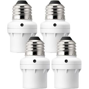 DEWENWILS Light Sensor Socket, Dusk to Dawn Sensor Socket, Light Bulb Socket for Light Fixtures, Compatible with Incandescent/CFL/LED/Halogen Bulbs, 4 Pack in Saudi Arabia
