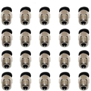 3Dman PC4-M10 ذكر مستقيم هوائي PTFE أنبوب دفع في موصل سريع التركيب لأجزاء الطابعة ثلاثية الأبعاد E3D V6 لمسافات طويلة Bowden Extruder (20 قطعة) in Kuwait