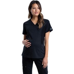Cherokee Women Scrubs Top Workwear Revolution Maternity Mock Wrap WW688