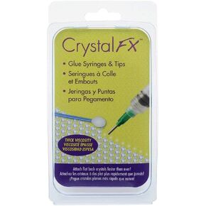 The Beadsmith Glue Syringes - CrystalFX - 4 Syringes, 4 Tips and 2 caps - Use with Thick Viscosity Glues - Precision Adhesive for Attaching Crystals, Rhinestones, Flat Back Stones, Gems & JewelsH in Kuwait