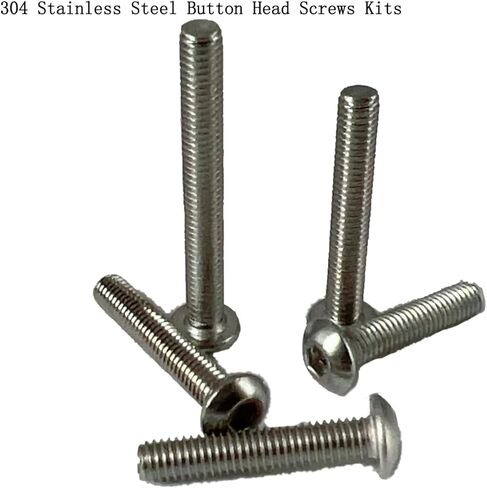 M3 عرافة المقبس زر غطاء رأس البراغي المكسرات غسالات عدة ، M3 x 4/5/6/8/10/12/14/16/18/20/25 مللي متر متري المسمار تشكيلة in Kuwait