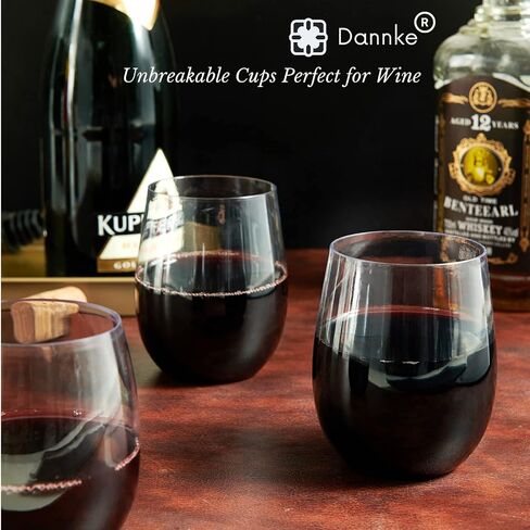 48 Stemless Wine Glass Plastic,12oz Clear Plastic Wine Glasses For Parties Disposable Party Cups, Disposable Wine Glasses, Plastic Wine Cups,Wine Glasses Plastic Disposable Plastic Wine Tumbler in Saudi Arabia