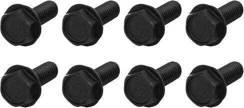 METALLIXITY Flanged Hex Head Bolts (M6x17mm) 8pcs, Left Hand Hexagon Bolt Reverse Thread Screw - for House Construction Machine Fasteners in Saudi Arabia