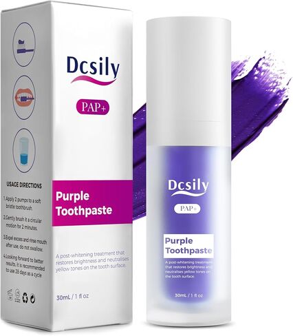 Purple Toothpaste Whitening, Colour Corrector Purple Toothpaste for Teeth Whitening, V34 Color Corrector Serum, Purple Teeth Whitening Toothpaste for Adults, TIK Tok Must Haves 2023. (Violet) in Kuwait
