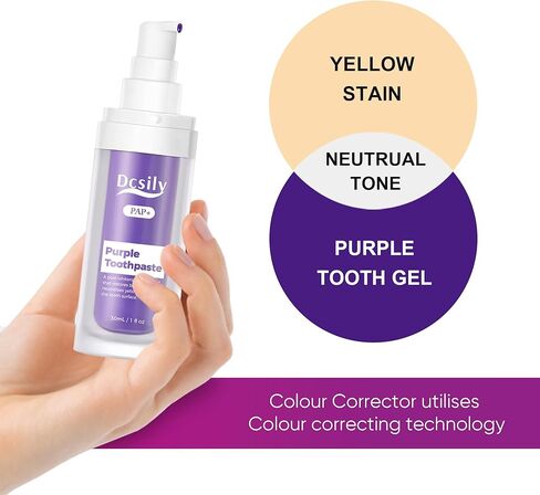 Purple Toothpaste Whitening, Colour Corrector Purple Toothpaste for Teeth Whitening, V34 Color Corrector Serum, Purple Teeth Whitening Toothpaste for Adults, TIK Tok Must Haves 2023. (Violet) in Kuwait