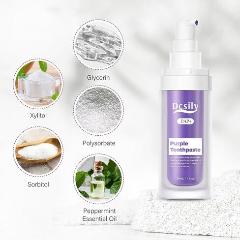 Purple Toothpaste Whitening, Colour Corrector Purple Toothpaste for Teeth Whitening, V34 Color Corrector Serum, Purple Teeth Whitening Toothpaste for Adults, TIK Tok Must Haves 2023. (Violet) in Kuwait