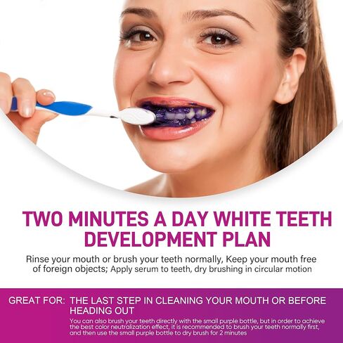 Purple Toothpaste Whitening, Colour Corrector Purple Toothpaste for Teeth Whitening, V34 Color Corrector Serum, Purple Teeth Whitening Toothpaste for Adults, TIK Tok Must Haves 2023. (Violet) in Kuwait