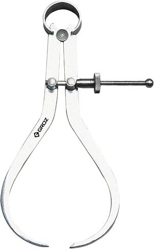 Groz 01411 4" Spring Outside Caliper, Matte Finish, with Solid Nut in Kuwait