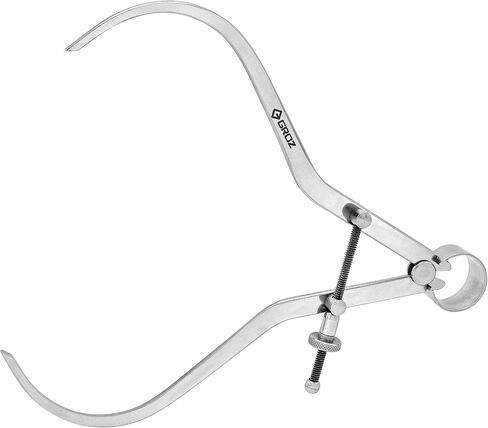 Groz 01411 4" Spring Outside Caliper, Matte Finish, with Solid Nut in Kuwait