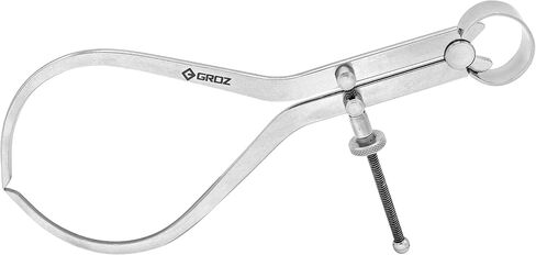 Groz 01411 4" Spring Outside Caliper, Matte Finish, with Solid Nut in Kuwait