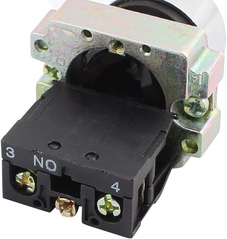 uxcell A14112200ux0184 ZB2-BE101C NO SPST 2 Positions Maintained Rotary Select Selector Switch 600V 10A in Saudi Arabia