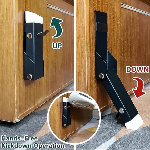 Door Stoppers for Bottom of Door, No Drilling Door Stopper, Door Holder to Keep Door Open, Under Door Noise Stopper, Drop Stops and Easy Install (Self-Adhesive Traceless Mounted) in Kuwait