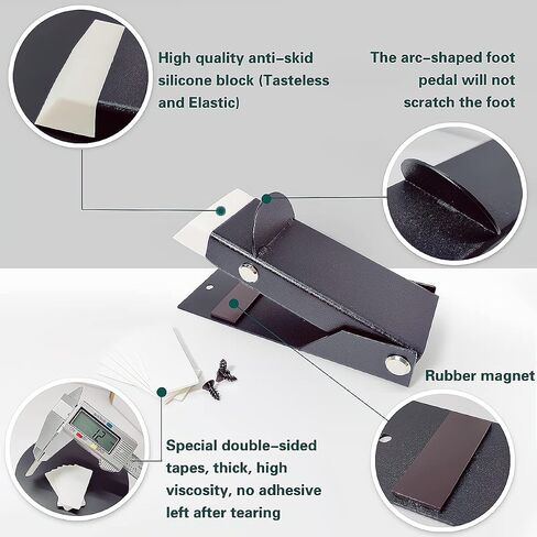Door Stoppers for Bottom of Door, No Drilling Door Stopper, Door Holder to Keep Door Open, Under Door Noise Stopper, Drop Stops and Easy Install (Self-Adhesive Traceless Mounted) in Kuwait