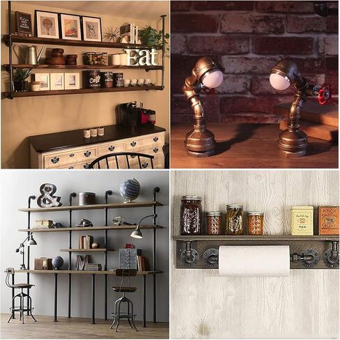 مشابك أنابيب معدنية سوداء متينة على شكل حرف U من Baby Flower، وحزامين بفتحتين وتركيبات رفوف صناعية على شكل حرف U (عبوة من 6) (3/4 بوصة) (202201) in Kuwait