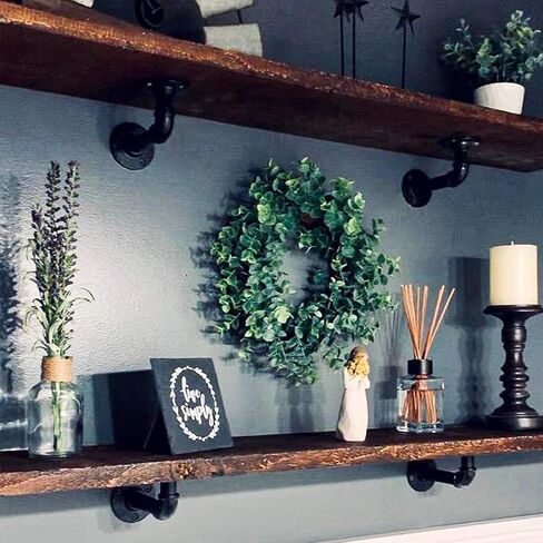 مشابك أنابيب معدنية سوداء متينة على شكل حرف U من Baby Flower، وحزامين بفتحتين وتركيبات رفوف صناعية على شكل حرف U (عبوة من 6) (3/4 بوصة) (202201) in Kuwait