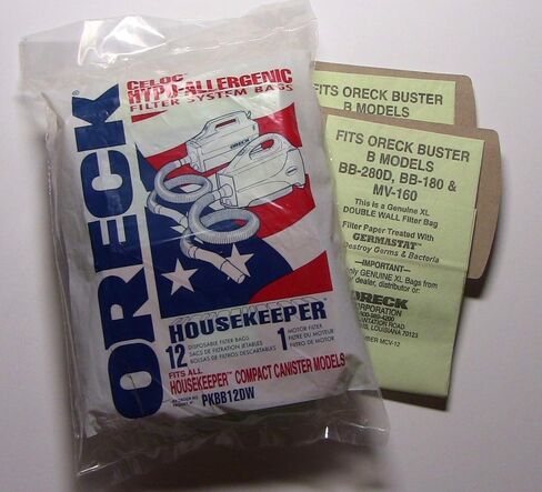 أكياس المكنسة الكهربائية Oreck XL Buster B، PKBB12DW، حقيبة مدبرة المنزل، 12 عبوة in Kuwait