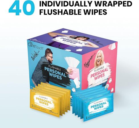 مناديل مبللة لتطهير اليدين خالية من الكحول من كير تاتش - 10 عبوات للسفر مكونة من 20 قطعة لكل منها - مناديل مطهرة مضادة للبكتيريا ومرطبة مع فيتامين E وخلاصة الصبار للأطفال إلى البالغين (200 منديل), , Hand Sanitizer Wipes 2pack, , in Kuwait