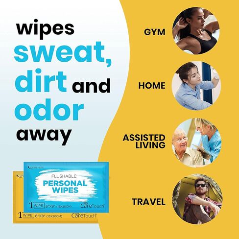 مناديل مبللة لتطهير اليدين خالية من الكحول من كير تاتش - 10 عبوات للسفر مكونة من 20 قطعة لكل منها - مناديل مطهرة مضادة للبكتيريا ومرطبة مع فيتامين E وخلاصة الصبار للأطفال إلى البالغين (200 منديل), , Hand Sanitizer Wipes 2pack, , in Kuwait