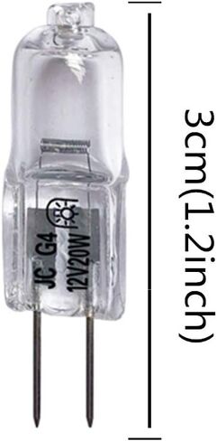 Q20/G4/CL/12V,10 Watt,T3 JC Type,12 Volt,Clear,G4 Bi-pin Base,Halogen Light Bulb(20 Pack) in Saudi Arabia