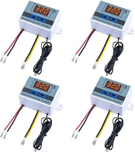 4 قطع XH-W3001 ترموستات مفتاح تحكم رقمي في درجة الحرارة LED مع مسبار مقاوم للماء، تسخين وتبريد إلكتروني ترموستات قابل للبرمجة DC12V 10A 120W يتراوح من -50 درجة مئوية إلى 110 درجة مئوية in Kuwait