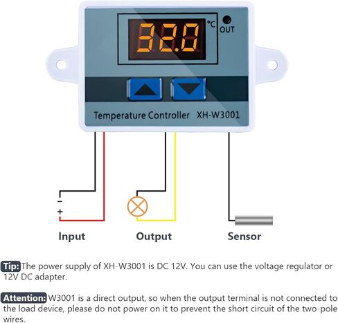 4 قطع XH-W3001 ترموستات مفتاح تحكم رقمي في درجة الحرارة LED مع مسبار مقاوم للماء، تسخين وتبريد إلكتروني ترموستات قابل للبرمجة DC12V 10A 120W يتراوح من -50 درجة مئوية إلى 110 درجة مئوية in Kuwait