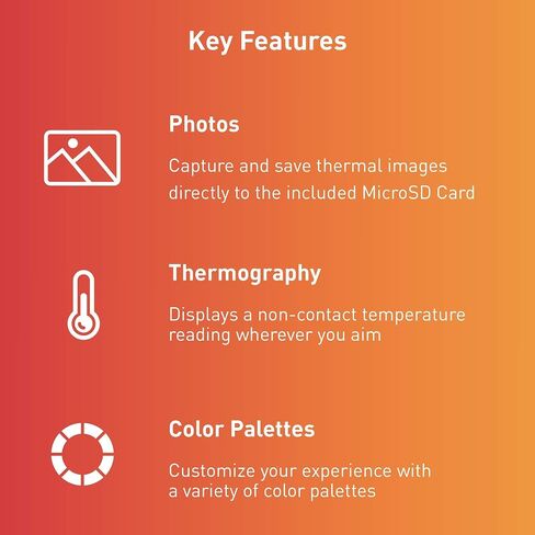 Seek Thermal Compact - كاميرا تصوير حراري متعددة الأغراض لنظام iOS، أسود - LW-AAA in Saudi Arabia