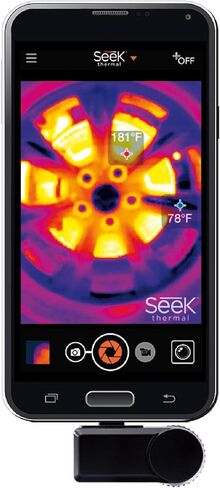 Seek Thermal Compact - كاميرا تصوير حراري متعددة الأغراض لنظام iOS، أسود - LW-AAA in Saudi Arabia