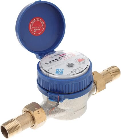 VILLCASE Water Flow Meter TS- S300E Water Meter Accurate Long Time Cold Water Meter, 3/4 NPT Couplings, Measuring in Cubic Meter Garden Water Meter in Saudi Arabia