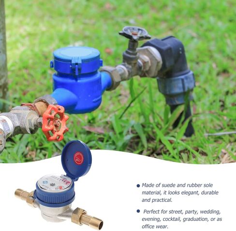 VILLCASE Water Flow Meter TS- S300E Water Meter Accurate Long Time Cold Water Meter, 3/4 NPT Couplings, Measuring in Cubic Meter Garden Water Meter in Saudi Arabia
