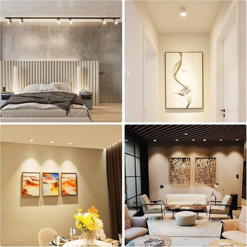 DEWENWILS GU10 LED Dimmable Bulb, 3000K Warm White Track Light Bulb, 7W(50W Halogen Equivalent) Two Prong Light Bulb for Kitchen Range Hood, Living Room, Bathroom, Bedroom, 500LM, 6 Pack, UL Listed in Saudi Arabia