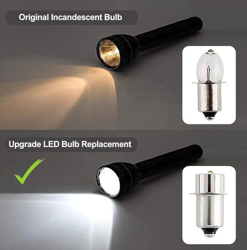 TRLIFE Maglite LED تحويل عدة، DC4-24V Maglite LED استبدال لمبة لـ 3-16 C&D Cells Maglite Flashlight، 3W P13.5S Mag Light LED Converter Maglite استبدال المصابيح 12V 18V مصباح يدوي (2 حزمة) in Kuwait