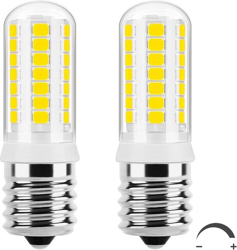 diCUNO E17 LED لمبة عكس الضوء، مصابيح فرن الميكروويف، ضوء النهار الأبيض 5000K، 3W (40W استبدال المتوهجة) 400LM 120V E17 لمبة ضوء قاعدة متوسطة للموقد العلوي، الأجهزة، غطاء محرك السيارة، 2 حزمة in Kuwait