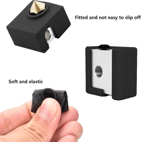 3D Printer Silicone Sock 8Pcs Hotend Silicone Sock Heater Block Silicone Cover for Creality Ender 3, Ender 3 Pro, Ender 5, Ender 5 Pro, CR 10 Series, MK7/ 8/9 Hotend in Saudi Arabia