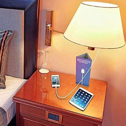 Nyce Power LampCharger محول مقبس المصباح الكهربائي، ومحطة شحن USB بمقبس الإضاءة، ومنافذ شاحن USB، ومحول شاحن الجهاز اللوحي والهاتف | 60 واط كحد أقصى (شاحن المصباح مع 2 منافذ USB) in Kuwait