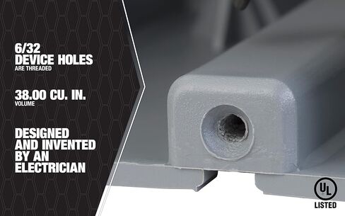 Southwire MSB2G Two Gang Device Box with Depth Adjustable, Heavy Duty 42lb, Gray in Saudi Arabia