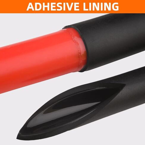 مجموعة أنابيب الانكماش الحراري السلكية - مبطنة بمادة لاصقة بنسبة 4:1، أنابيب تغليف مقاومة للحرارة للكهرباء الصناعية المقاومة للماء، موصل حماية عازل أسود، أنابيب قابلة للانكماش بالحرارة، 73 قطعة/7 مقاسات من SZNNZD in Kuwait