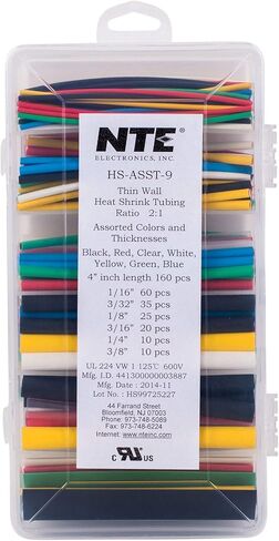 مسدس حراري مصغر من ECG HG-HS-9 HG-300D مع مجموعة أنابيب رقيقة الجدار قابلة للانكماش الحراري، سرعتان، 350 وات، متعدد الألوان in Kuwait