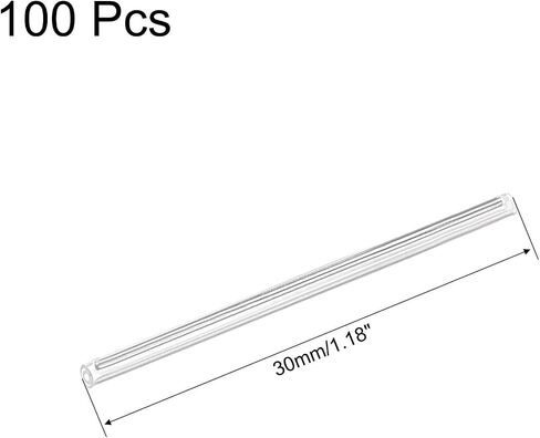uxcell 30mm 1.5mm OD Fiber Optic Sleeves, 2 Ends Pre-Shrunk Fiber Optic Fusion Splice Tube Protector Sleeves, Clear Heat Shrinkable Tubing 100pcs in Saudi Arabia